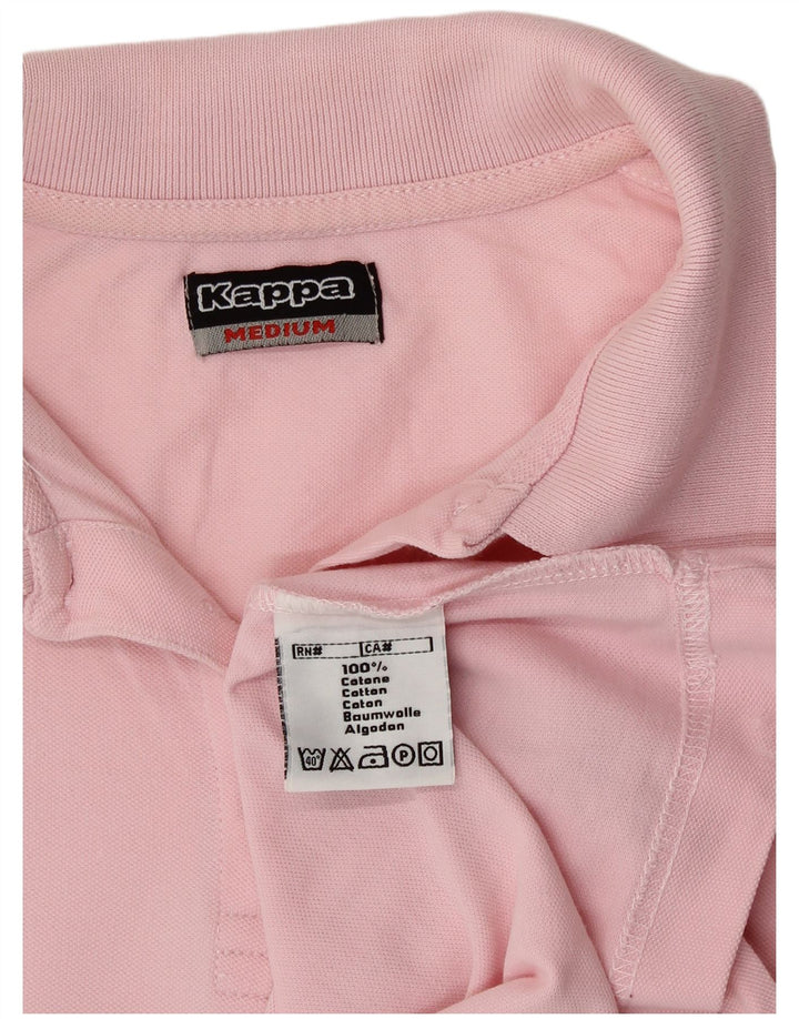 KAPPA Womens Polo Shirt UK 12 Medium Pink Cotton