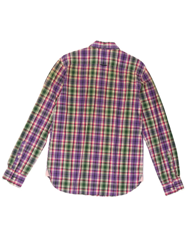 Camisa masculina Henry Cottons tamanho 39 algodão xadrez médio multicolorido