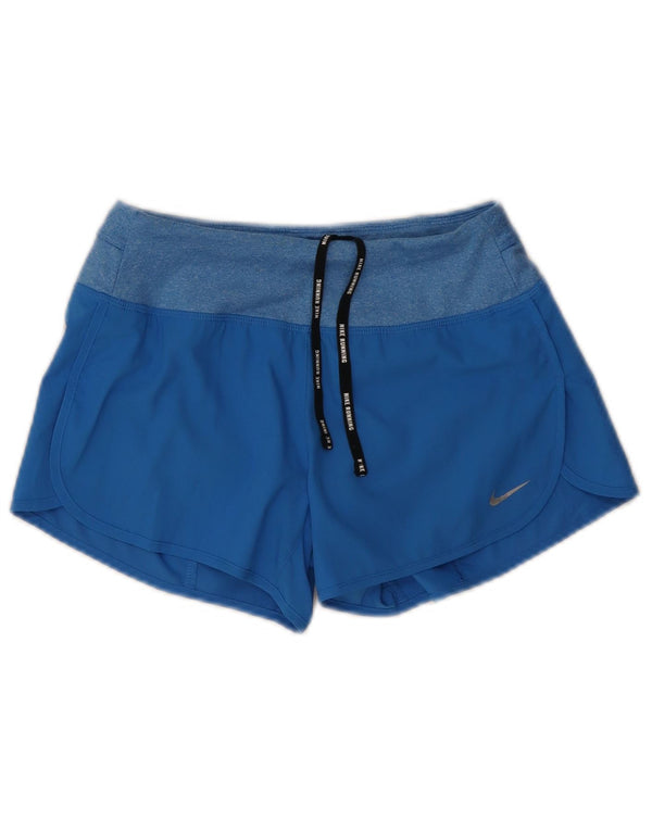 Shorts esportivos femininos Nike Dri Fit UK 4 XS azul poliéster
