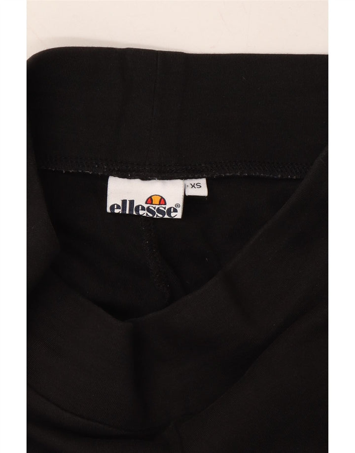 ELLESSE Womens Flare Tracksuit Trousers UK 6 XS Black Vintage Ellesse and Second-Hand Ellesse from Messina Hembry 