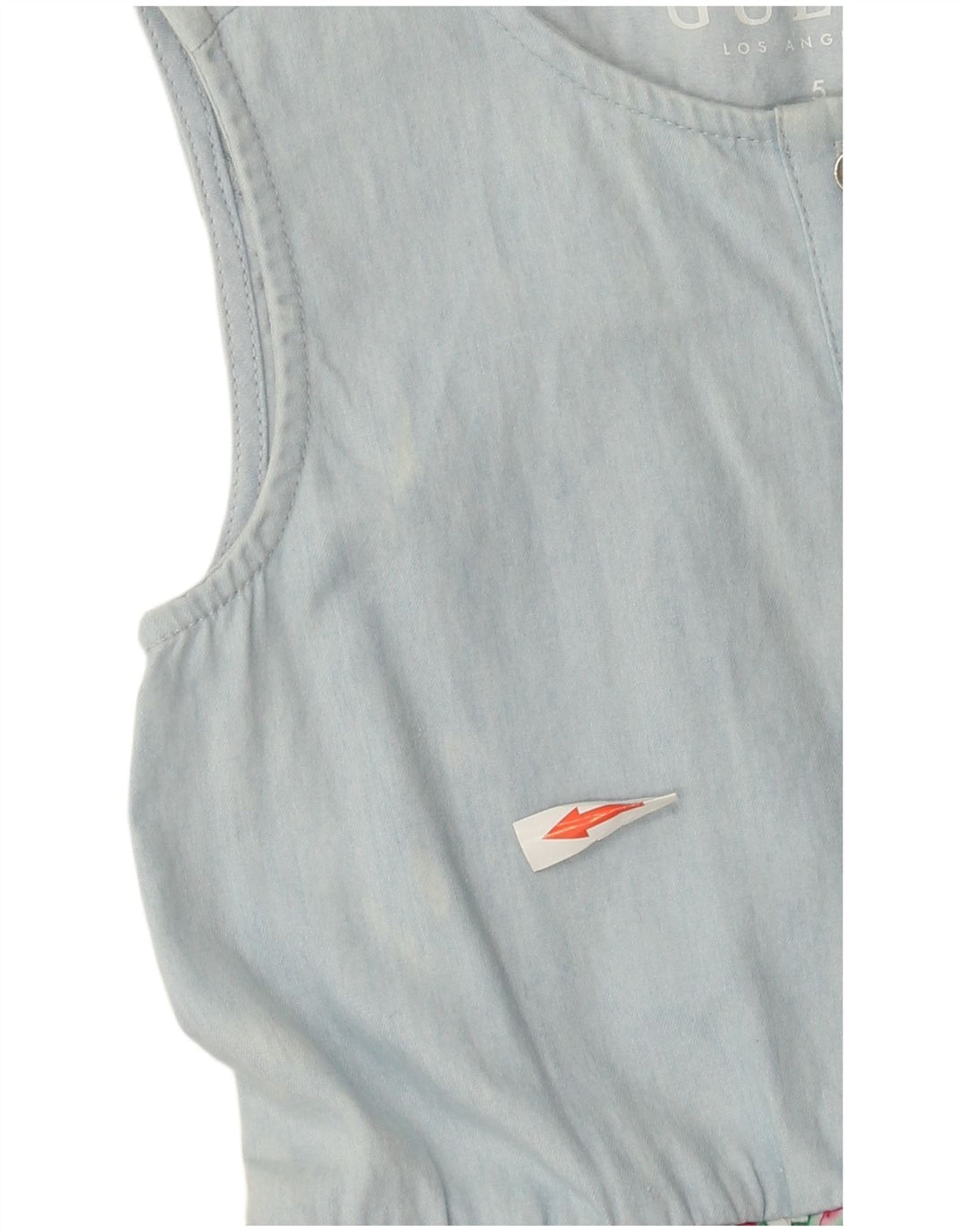 Guess Girls Vestido assimétrico com padrão abstrato sem mangas 4-5 anos Azul