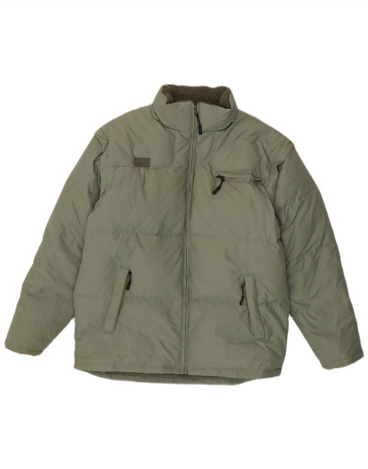 Jaqueta acolchoada masculina FILA UK 40 grande poliamida verde