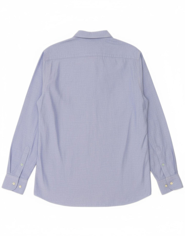 Camisa masculina TOMMY HILFIGER Custom Fit de algodão azul médio