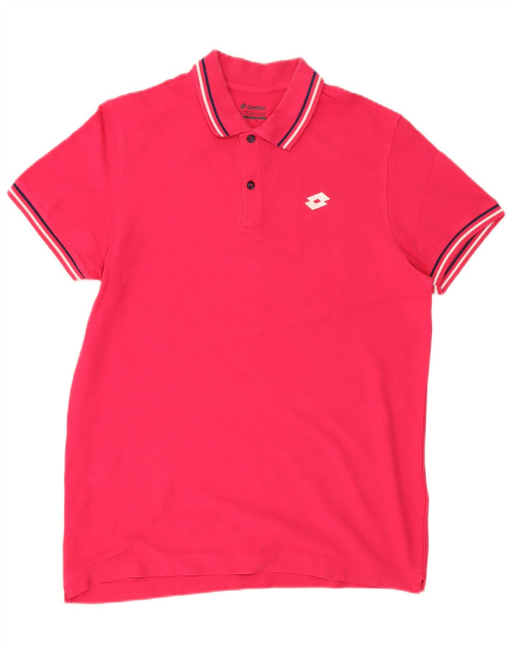 Camisa polo masculina Lotto grande rosa