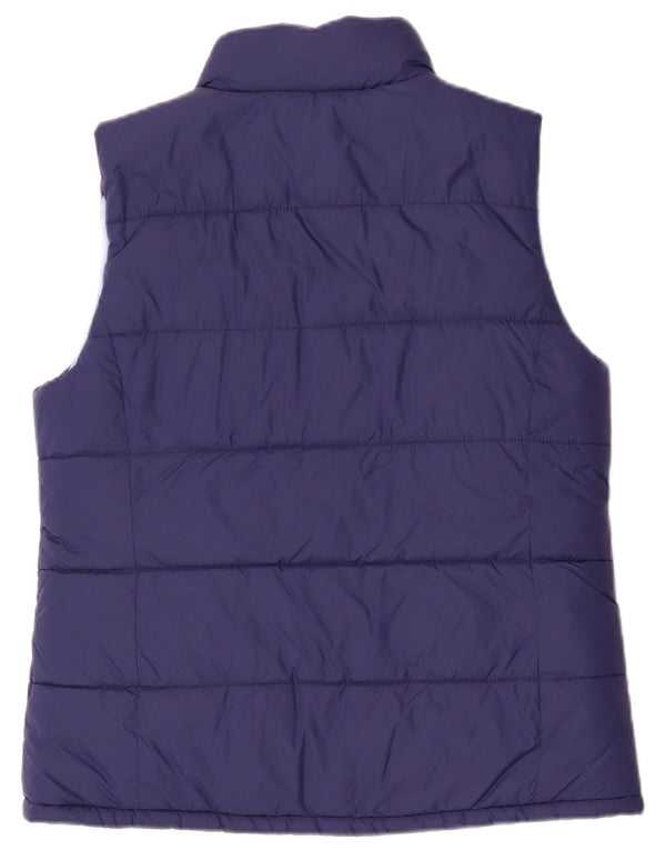 Colete acolchoado reversível feminino Crew Clothing UK 12 médio azul marinho nylon