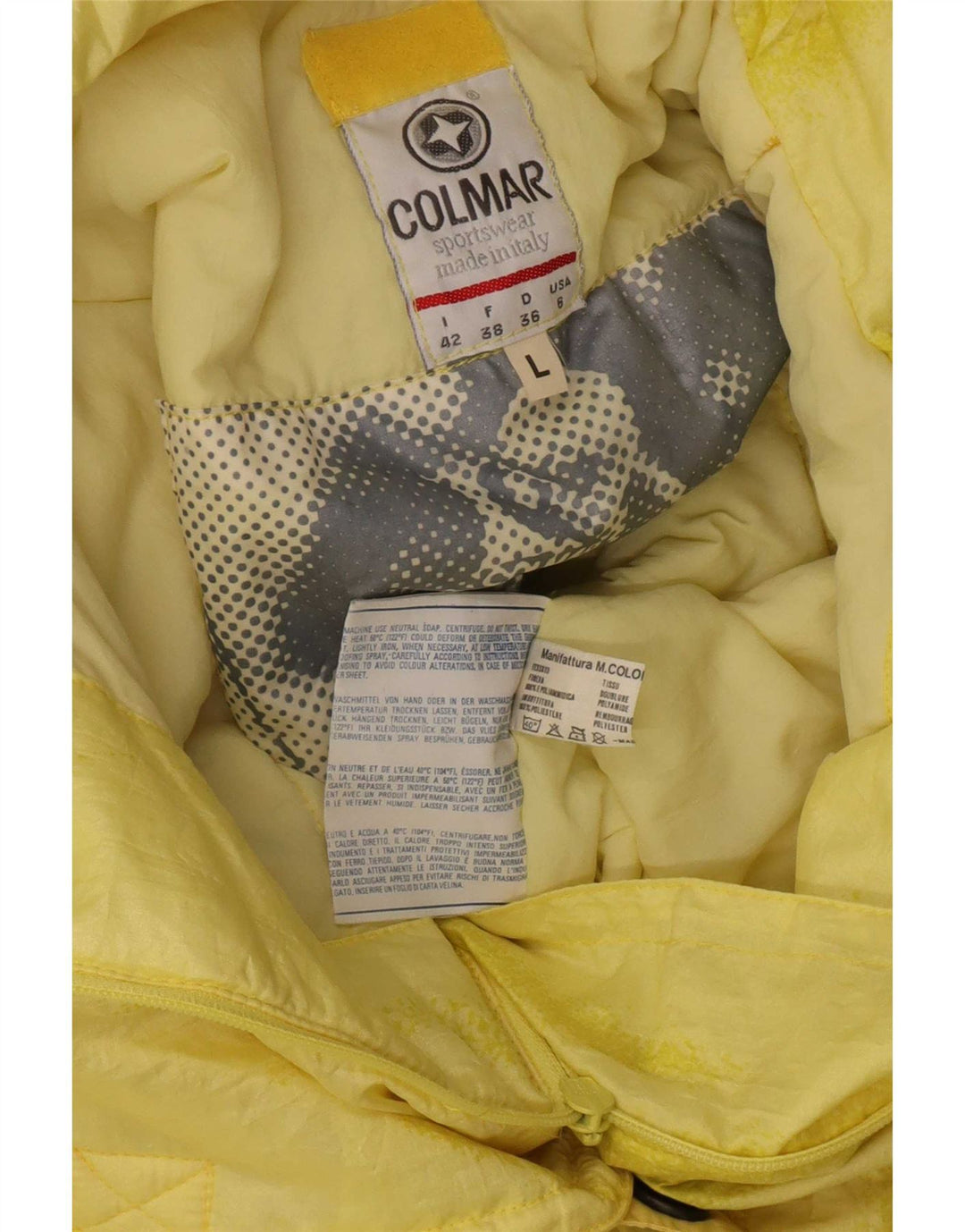 Macacão de esqui feminino Colmar UK 16 grande poliéster amarelo
