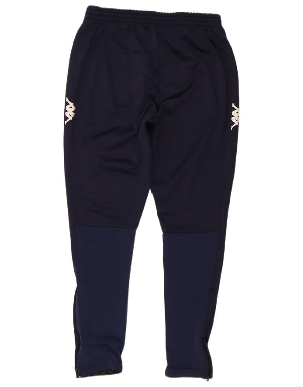 Calça masculina Kappa com estampa gráfica grande bloco colorido azul marinho