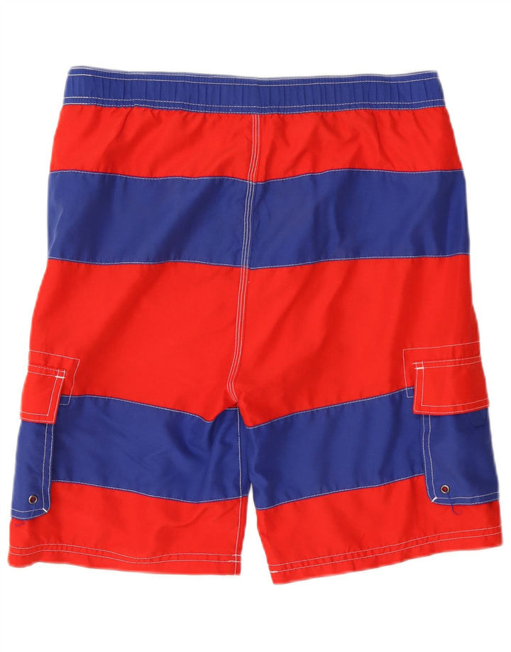 Shorts de natação para meninos John Lewis 11-12 anos listrado vermelho