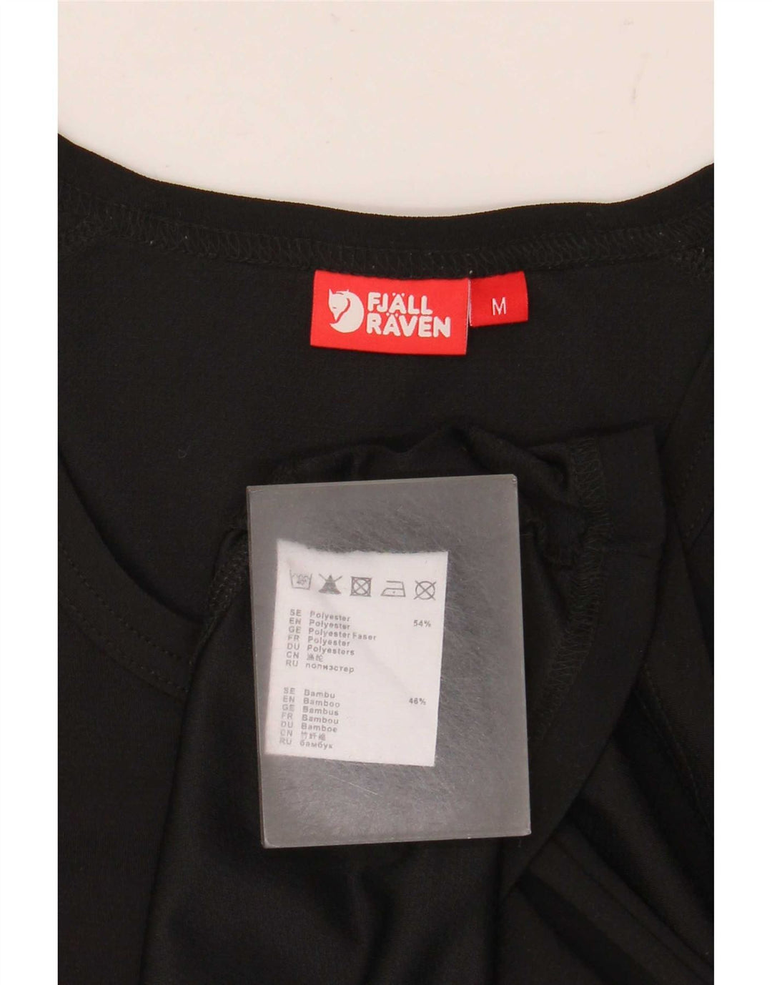 Camiseta feminina Fjall Raven UK 14 poliéster preto médio