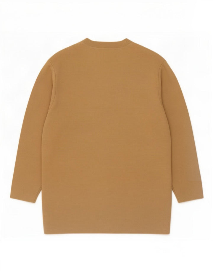 Suéter cardigã feminino Longline Jaques Vert Reino Unido 16 grande bege