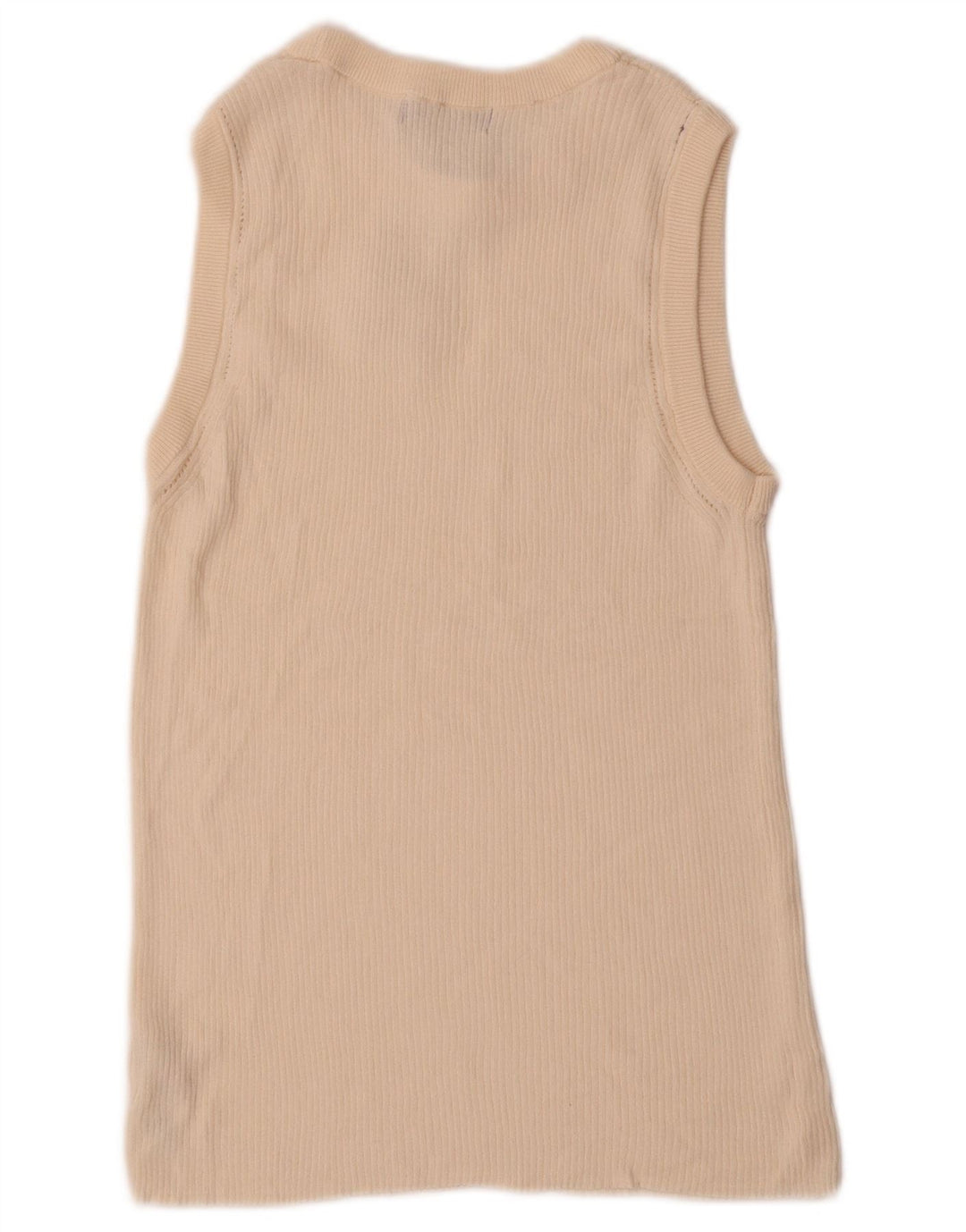 Regata feminina Marks & Spencer com colete UK 14 médio off white algodão