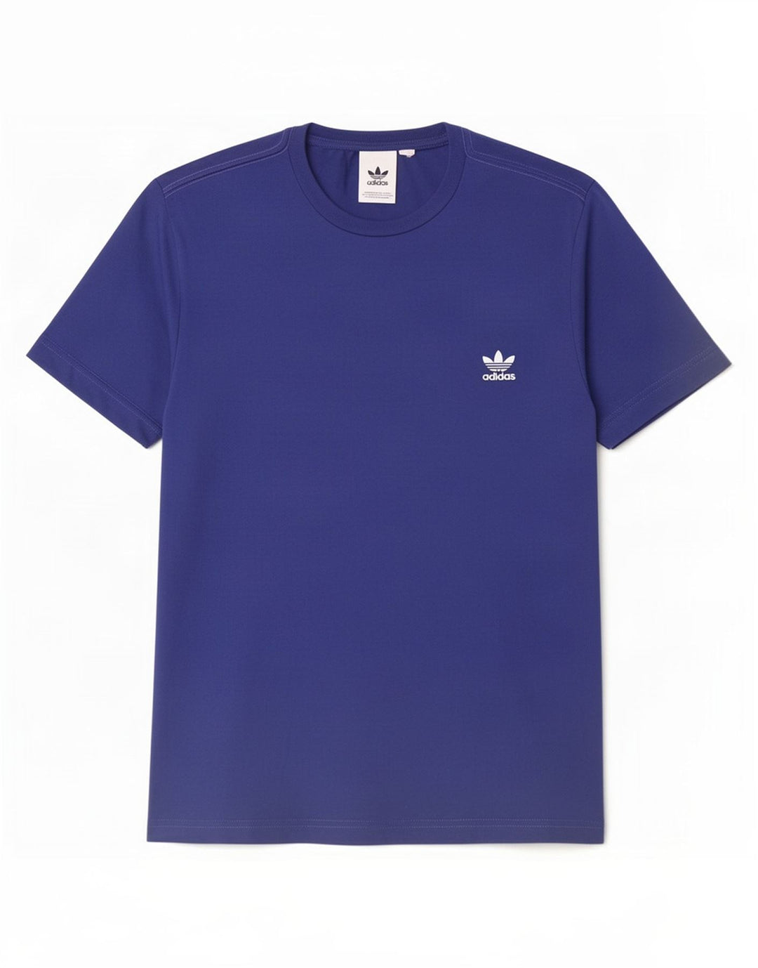 Adidas Mens Camiseta Top Médio Algodão Azul Marinho
