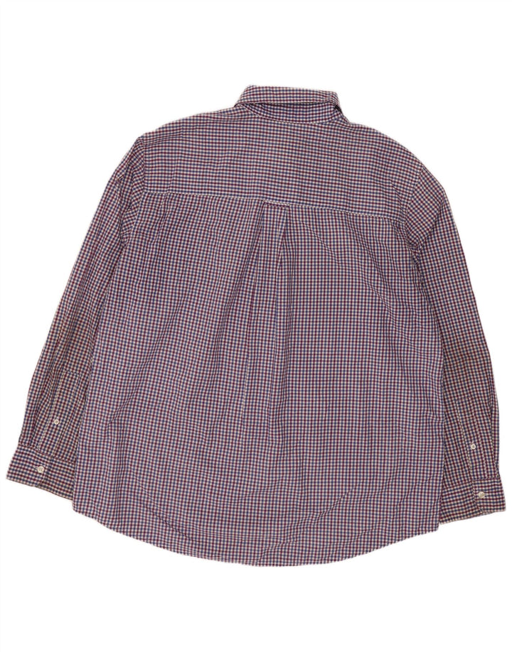 Camisa masculina Chaps XL azul algodão guingão