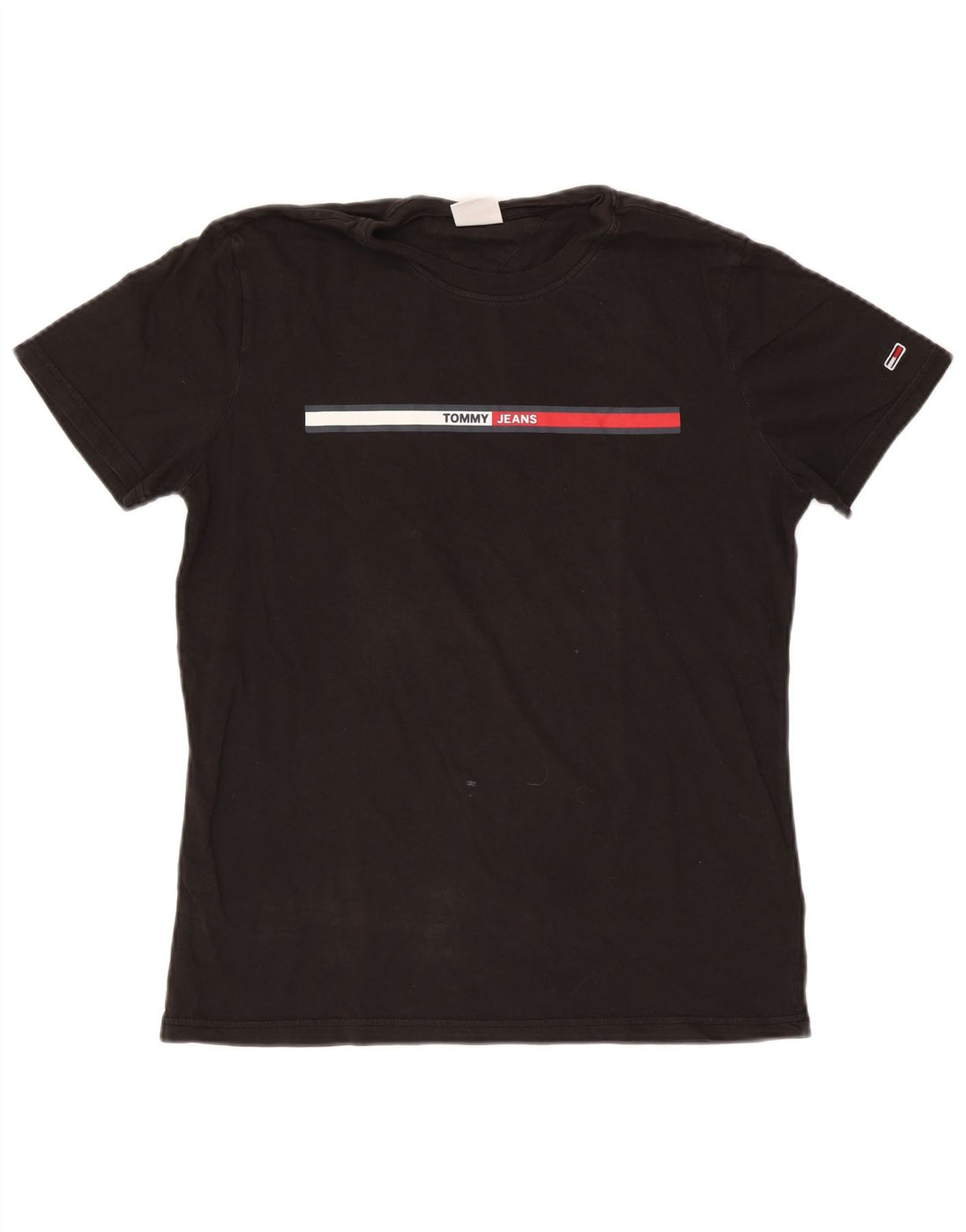 Tommy Hilfiger Camiseta masculina Top Médio Preto