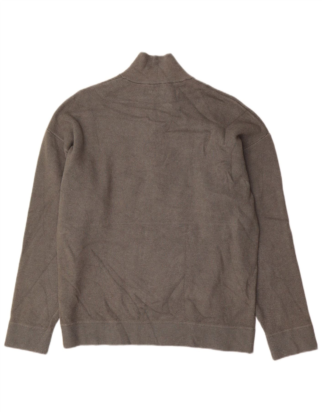 Suéter masculino MASSIMO DUTTI com zíper e gola XL viscose cinza