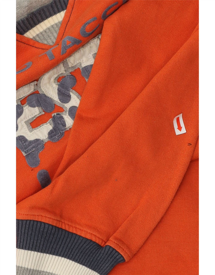 Sergio Tacchini moletom gráfico masculino jumper médio algodão laranja
