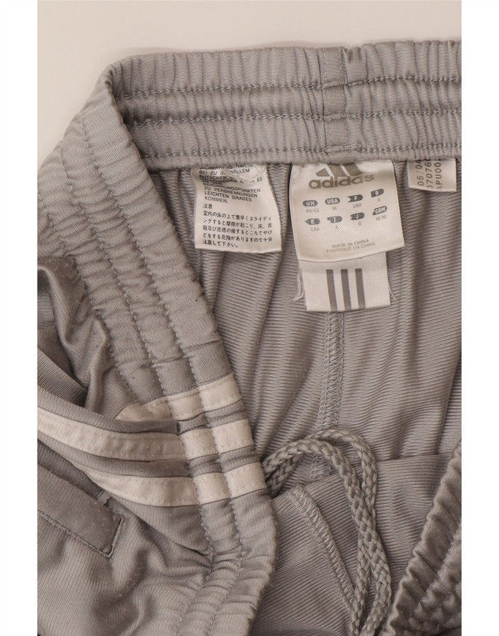 Calças de treino masculinas ADIDAS UK 40/42 poliéster cinza médio
