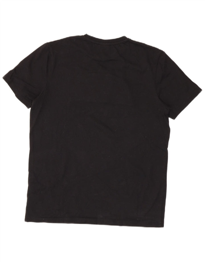 Camiseta masculina Ellesse com estampa gráfica grande de algodão preto