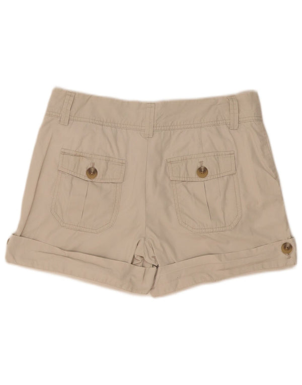 Shorts cargo feminino Gap US 4 pequeno W32 algodão bege