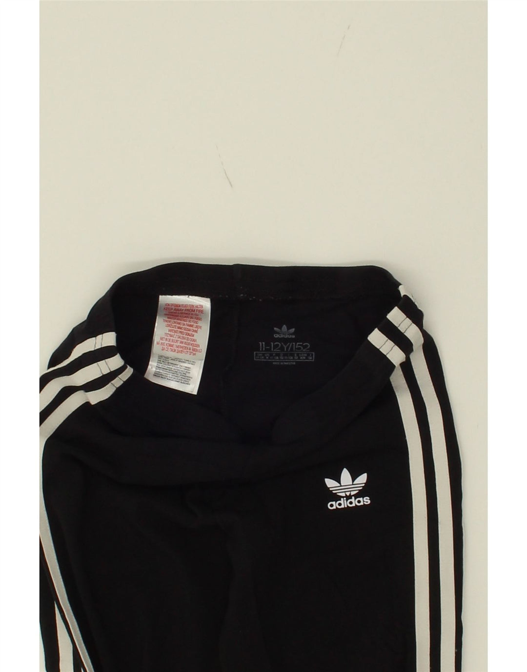 ADIDAS Girls Leggings 11-12 Years  Black Cotton Vintage Adidas and Second-Hand Adidas from Messina Hembry 