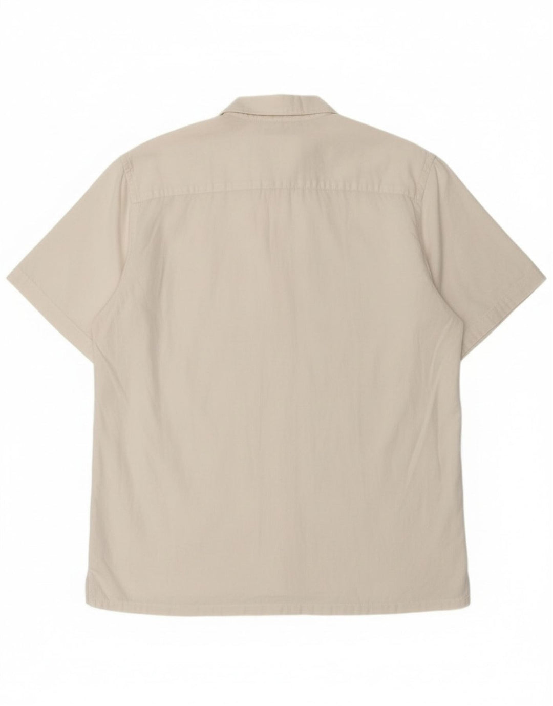 Camisa masculina Sisley manga curta regular fit médio linho branco