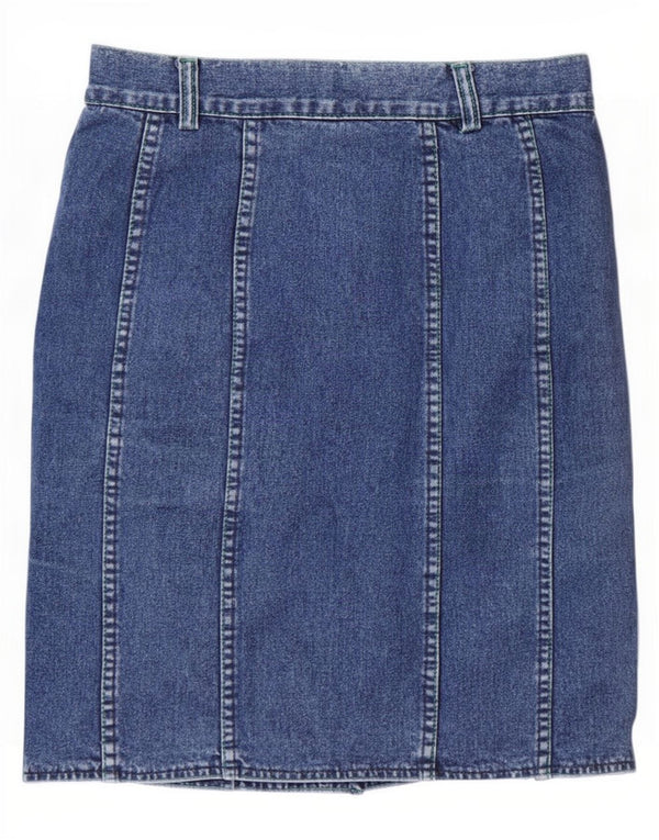 Saia jeans feminina vintage grande W28 algodão azul