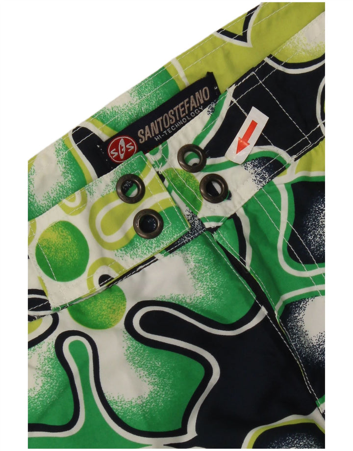 Shorts de natação masculino Santo Stefano grande poliéster floral verde