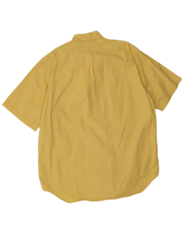 Ralph Lauren Camisa masculina de manga curta grande algodão amarelo