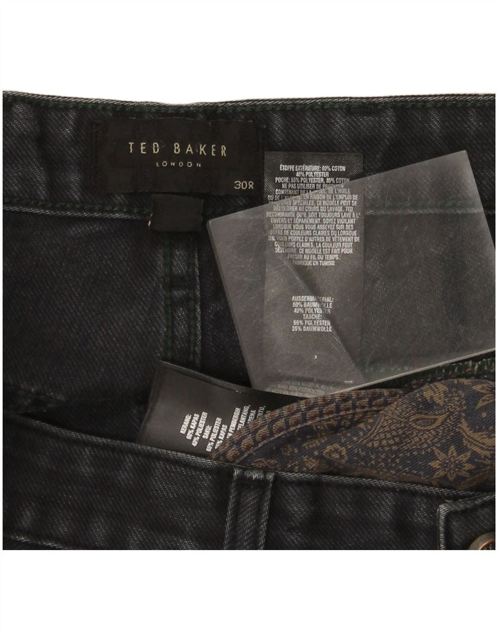 Jeans slim feminino Ted Baker W30 L31 algodão preto