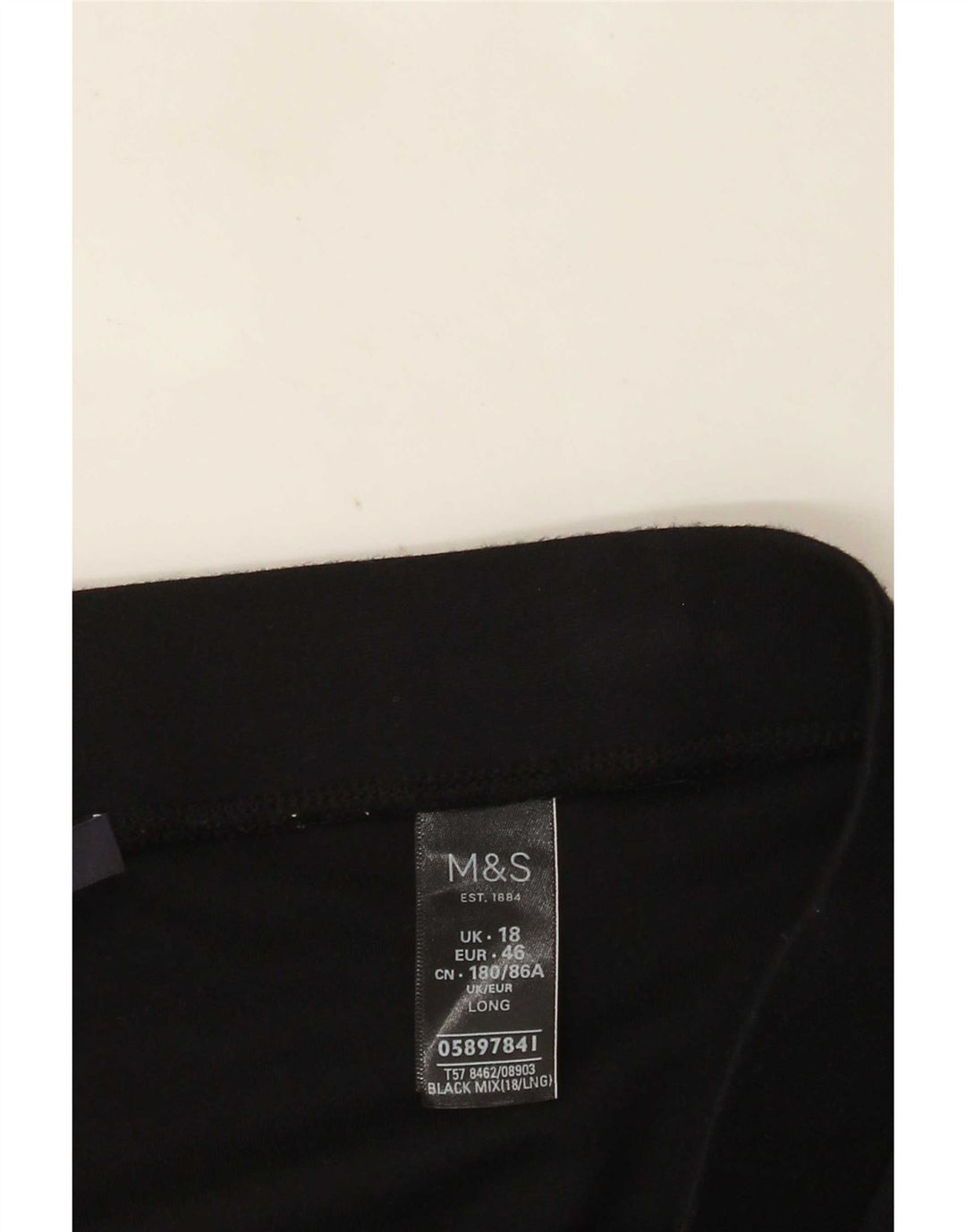 Leggings femininos Marks & Spencer Reino Unido 18 XL preto viscose