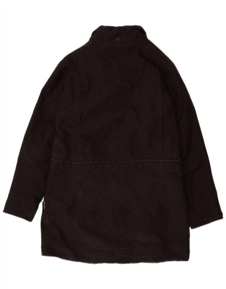 Casaco corta-vento feminino Jack Wolfskin Reino Unido 12/14 poliéster preto médio