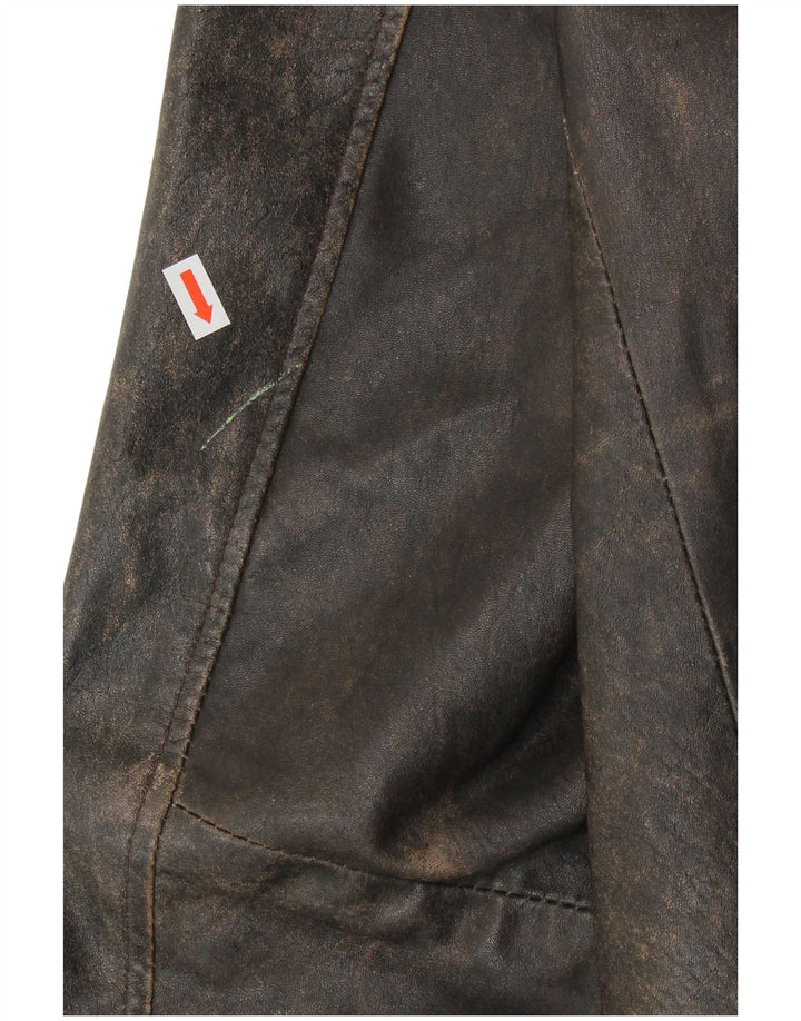 Jaqueta de couro masculina Mays & Rose IT 50 grande couro marrom