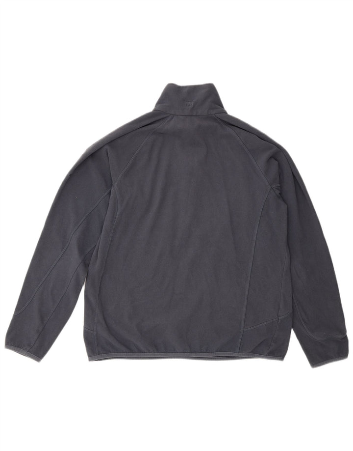 Suéter de lã feminino Berghaus com zíper e gola UK 14 grande poliéster cinza