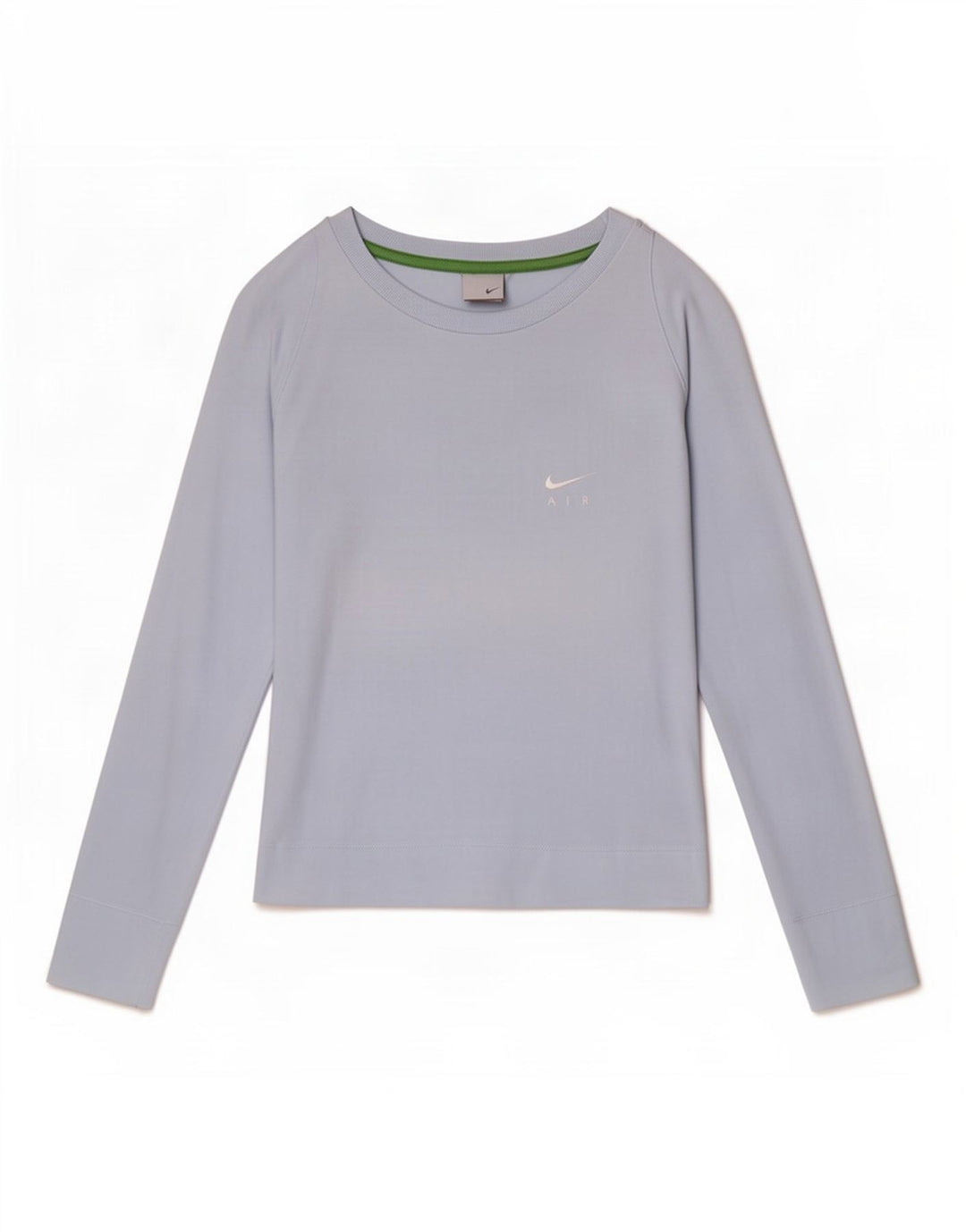 Top feminino Nike manga comprida UK 10/12 algodão azul médio