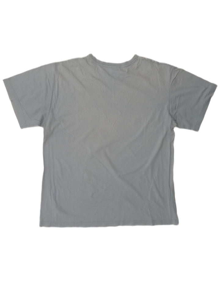 REEBOK Camiseta masculina gráfica Top grande algodão azul