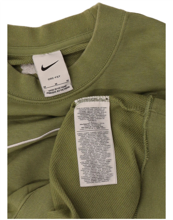 Nike Womens Dri Fit Graphic Oversized Moletom Jumper Reino Unido 14 Médio Verde