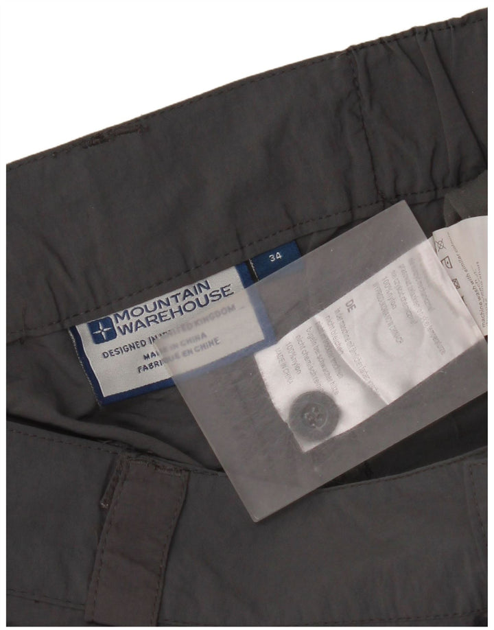 Mountain Warehouse Mens Cargo Bermuda Shorts W34 Grande Cinza Nylon