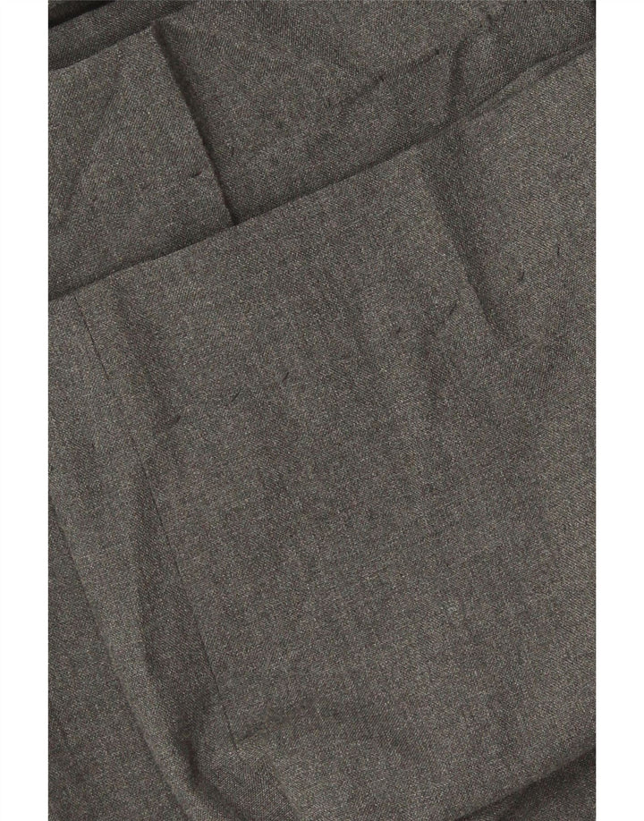 Calça masculina de ajuste regular Marks & Spencer W38 L28 cinza poliéster