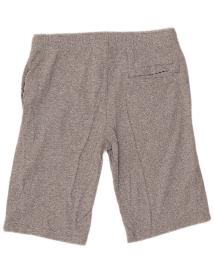 Shorts esportivos masculinos NIKE médio cinza manchado de algodão