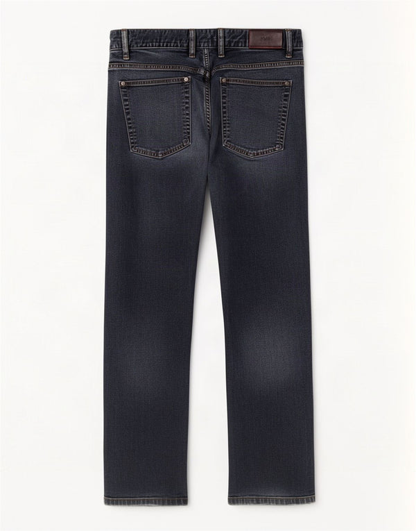 Hugo Boss Mens Straight Jeans W34 L32 Azul Algodão