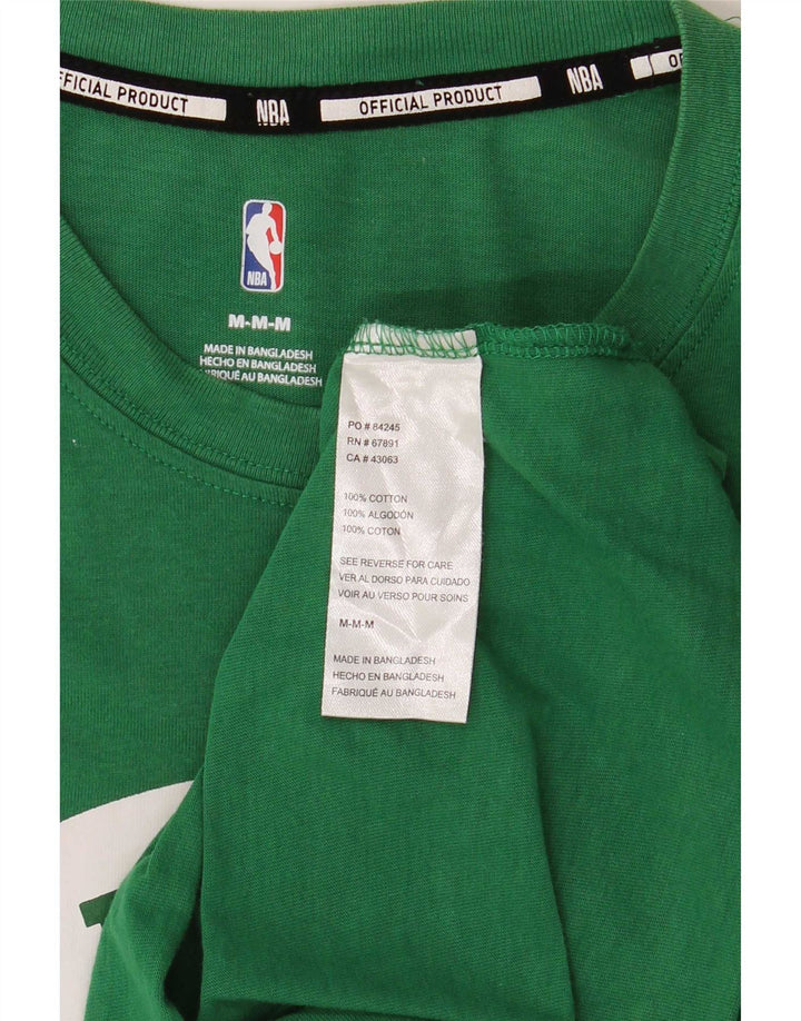 Camiseta masculina NBA Celtics com estampa gráfica de algodão verde médio
