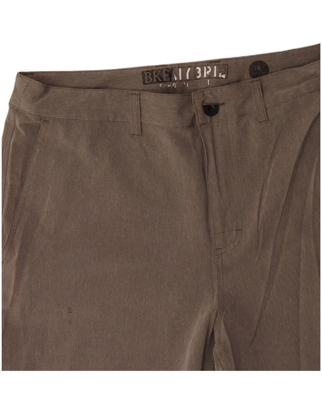 Shorts Chino Masculino BKE W33 Poliéster Cinza Médio