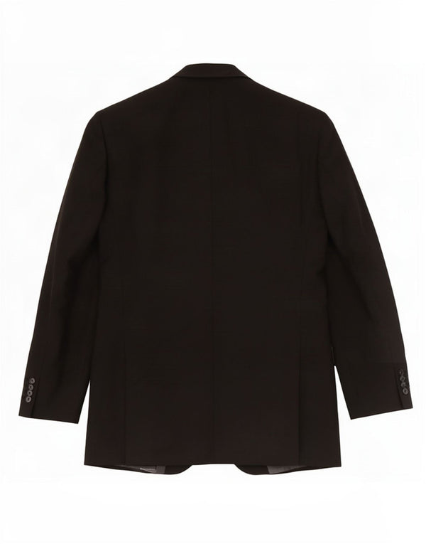Jaqueta blazer masculina longa de 3 botões Marks & Spencer Reino Unido 40 médio preto