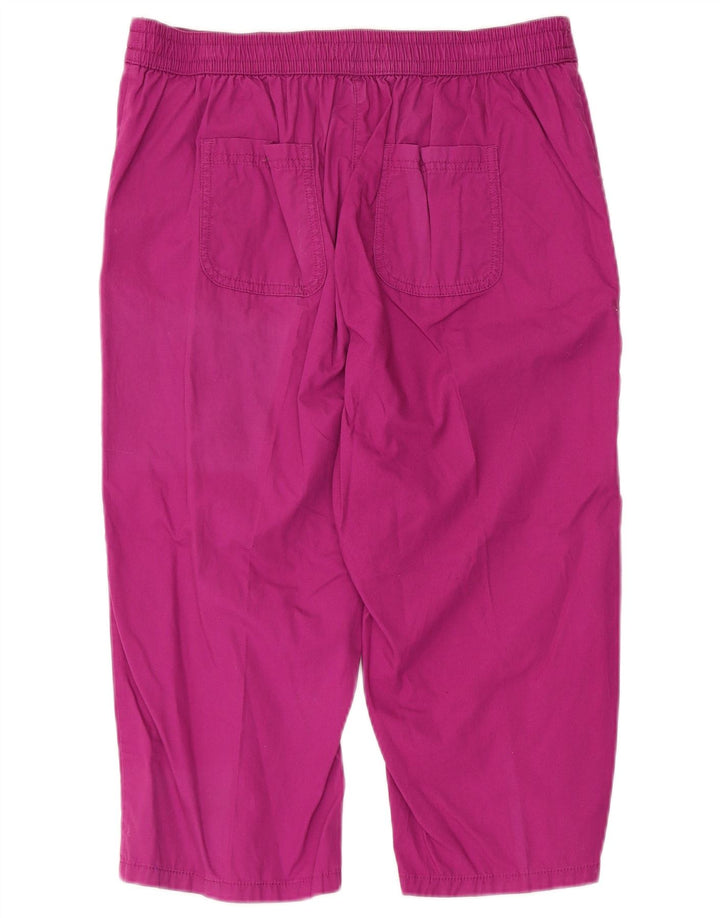 Calça capri feminina Marks & Spencer Reino Unido 12 médio W30 L18 roxo