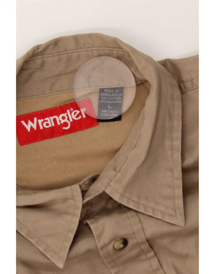 Camisa masculina Wrangler grande algodão bege