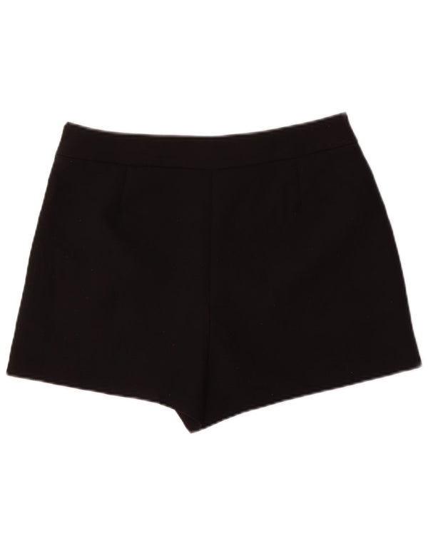 Zara Shorts feminino casual médio W28 poliéster preto