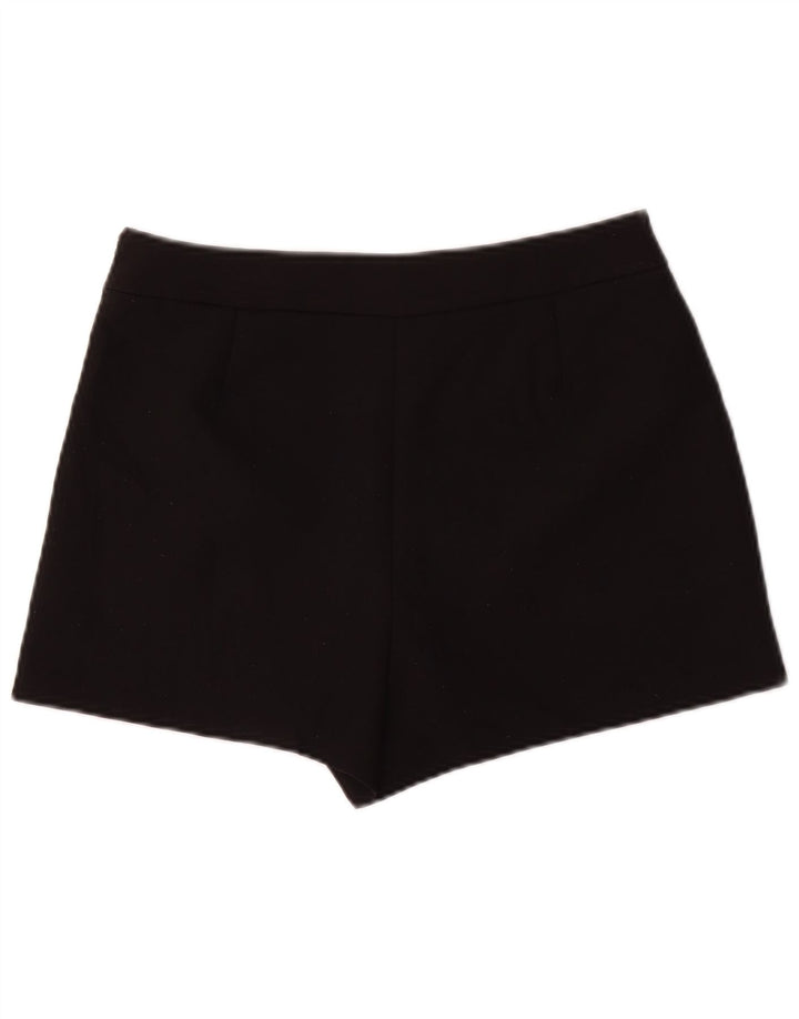 Zara Shorts feminino casual médio W28 poliéster preto