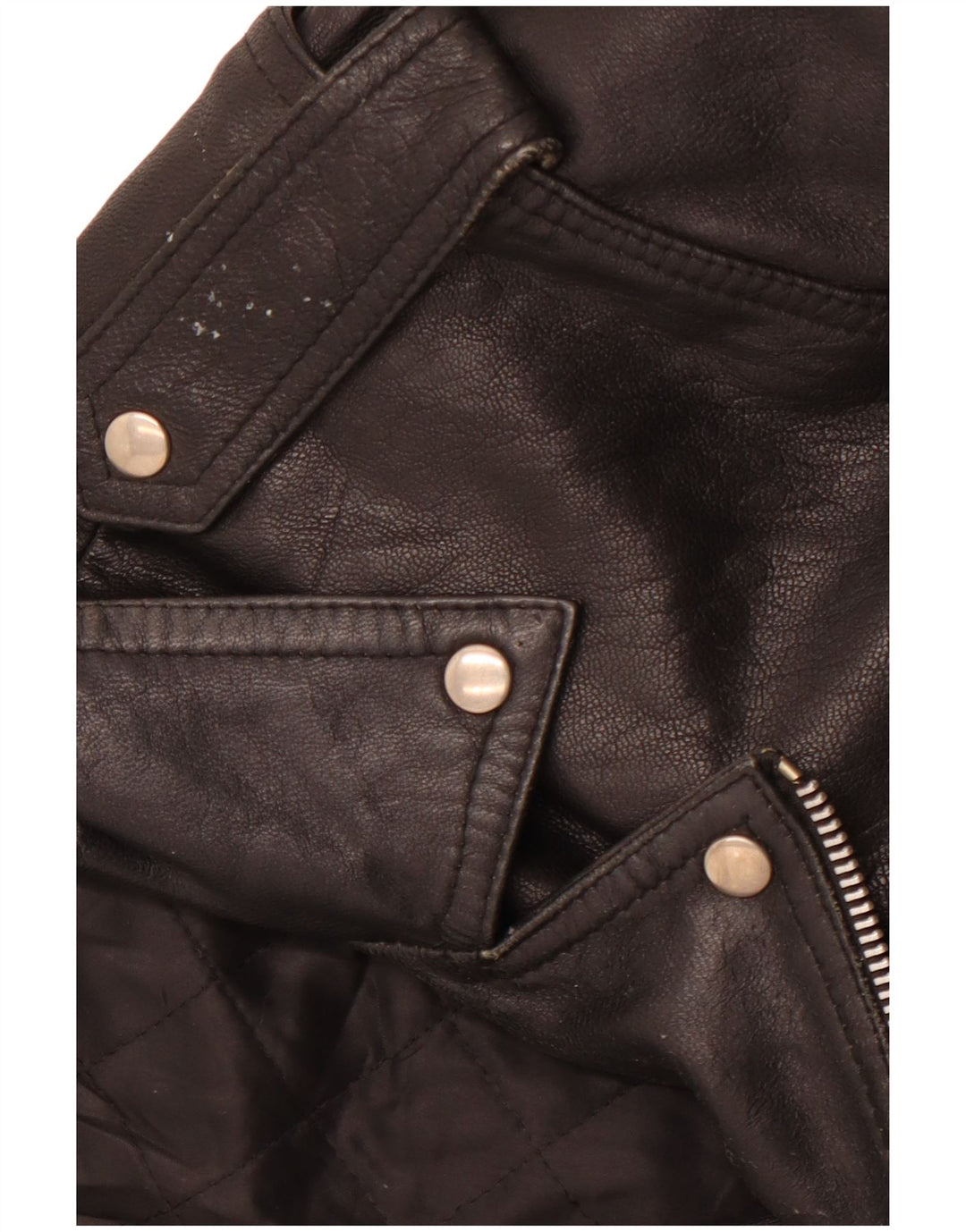 Jaqueta feminina de couro VINTAGE para motociclista Reino Unido 14 couro preto médio