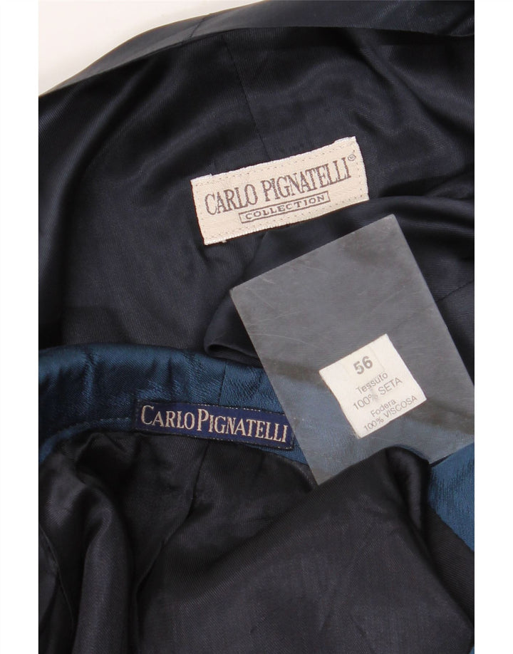 Conjunto masculino de 2 peças Carlo Pignatelli IT 56 3XL seda azul