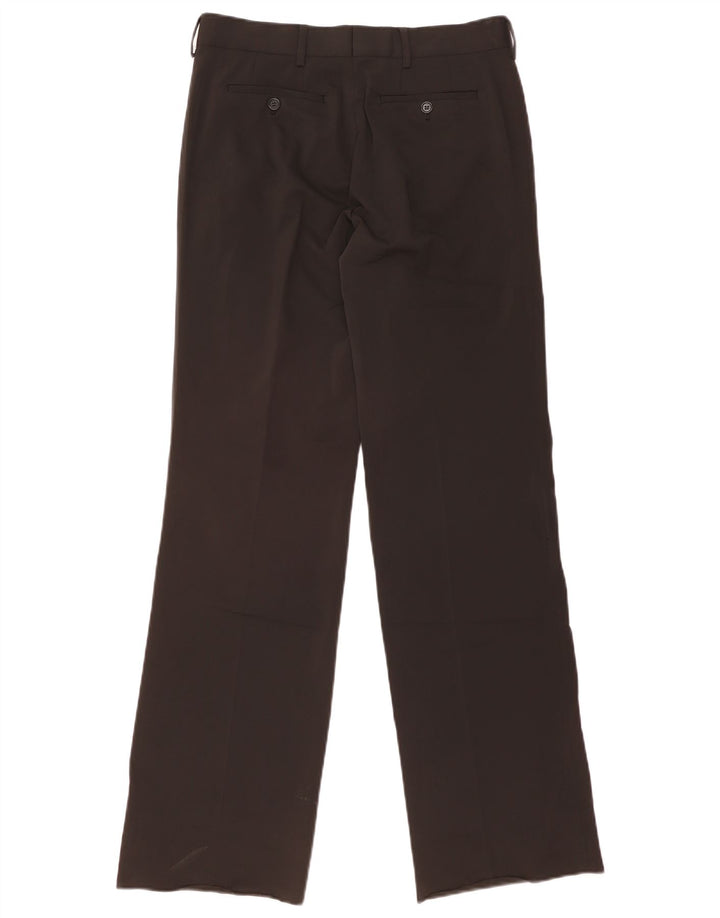 Calça chino reta masculina ZARA EU 40 médio W31 L34 poliéster preto